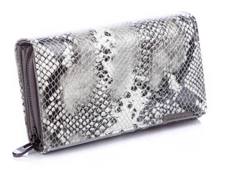 Large women's silver lacquered wallet Jennifer Jones